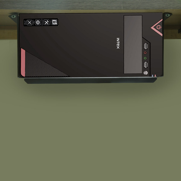 Suporte Gabinete Cpu Atx Vertical E Horizontal Debaixo Mesa