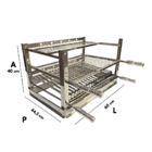 Suporte Grill Manual Em Inox Churrasqueira 60x45cm Pantheon