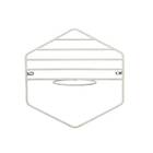 Suporte Hexágono de Parede em Metal Urban Branco 30x34cm