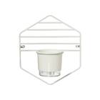 Suporte Hexágono de Parede em Metal Urban Branco 30x34cm