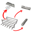 Suporte Inox Kit 6 Espetos