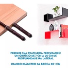 Suporte Invisível Para Prateleira 10x145mm - 4un