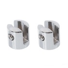 Suporte Jacaré Para Vidro 8mm Em Metal Com 2 Unidades