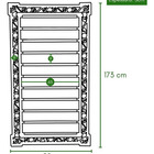 Suporte Jardim Vertical Ferro e Madeira 173x98cm Preto