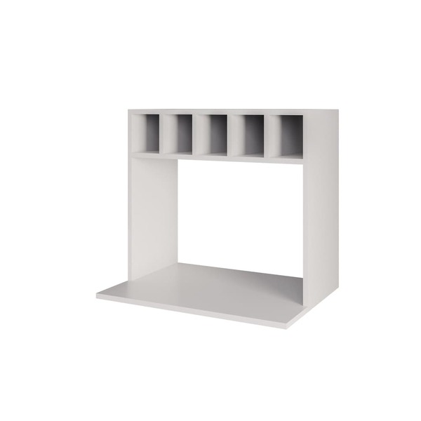 Suporte Lisa Para Micro-ondas Com Adega Branco - Vallisa Decor