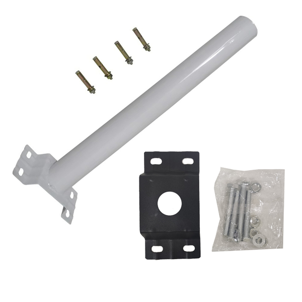 Suporte Luminaria Solar Barra Poste Aço Jardim Quintal Estrad