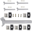 Suporte Luminaria Solar Kit 5 Uni Barra Aço Poste Quintal Rua