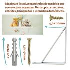 Suporte Mão Francesa 20cm Para Prateleira 12un+kit Parafusos