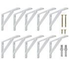 Suporte Mão Francesa 25cm Para Prateleira 10un+kit Parafusos