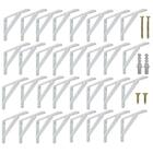 Suporte Mão Francesa 25cm Para Prateleira 48un+kit Parafusos