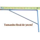 Suporte Mão Francesa 30cm Para Prateleira 16un Kit Parafusos