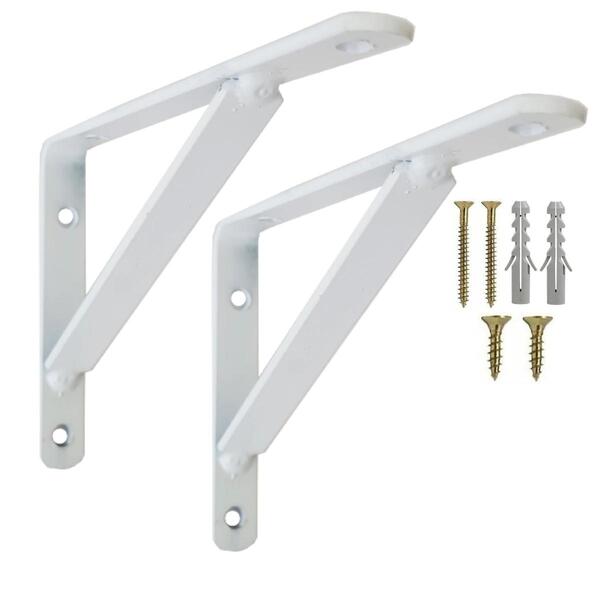 Suporte Mão Francesa 35cm Para Prateleira 2 Un + Parafusos