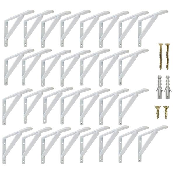 Suporte Mão Francesa 50cm Para Prateleira 30un+kit Parafusos