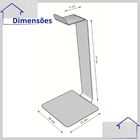 Suporte Mesa Headset Fone De Ouvido Headphone Pc Gamer Preto