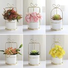 Suporte Metal Vaso De Resina Estilo Nórdico 3072