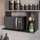 Suporte Micro-ondas Forno Armário Aéreo 80cm 2 Prateleiras Ma