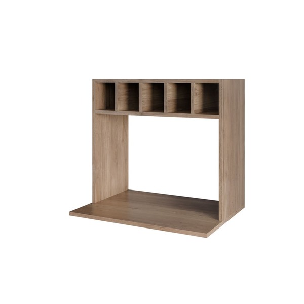 Suporte Micro-ondas Lisa Com Adega Freijó - Vallisa Decor