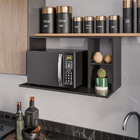 Suporte Microondas Com 2 Nichos Em Mdp Suspenso Zain 80cm M12