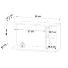 Suporte Microondas Com 2 Nichos Em Mdp Suspenso Zain 80cm M12