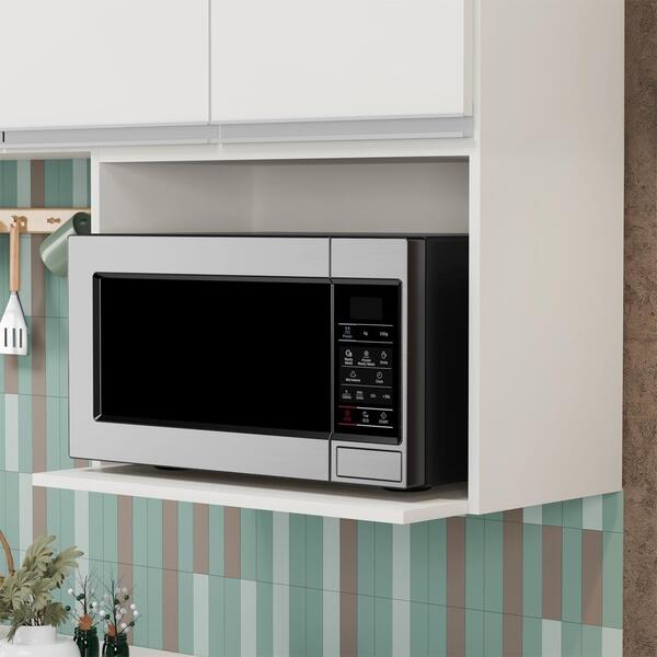 Suporte Microondas E Forno Elétrico Aéreo 60cm Itália Branco