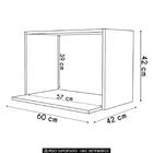 Suporte Microondas E Forno Elétrico Aéreo 60cm Itália Castanh
