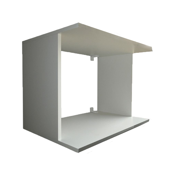 Suporte Microondas Simples Branco Em Mdf [f031]