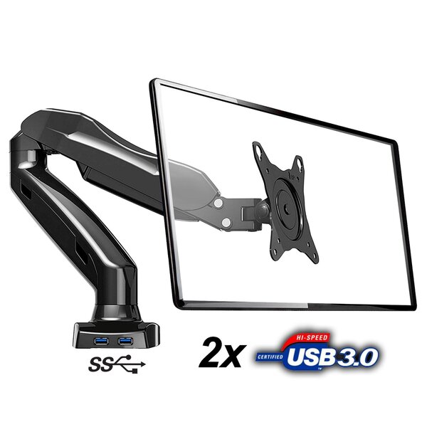 Suporte Monitor Articulado F90 Usb Elg Com 2 Portas 3.0