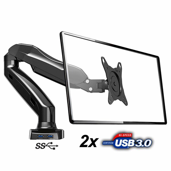 Suporte Monitor Articulado F90 Usb Elg Com 2 Portas 3.0