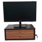 Suporte Monitor Mdf  C/2 Gavetas Chave Canelato