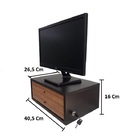 Suporte Monitor Mdf  C/2 Gavetas Chave Canelato