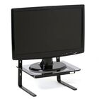 Suporte Monitor Office Reliza Preto Vidro Fume 250 X 330