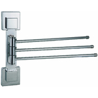 Suporte Móvel Triplo Toalha De Mão Louça Aço Cromado Ventosa