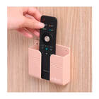 Suporte Multiuso De Parede Para Celular Controle Plástico Rosa