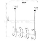 Suporte Multiuso Gancho Para Porta - Aço Cromado