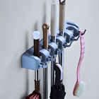 Suporte Multiuso Organizadora De Rodo E Vassoura - 6 Ganchos