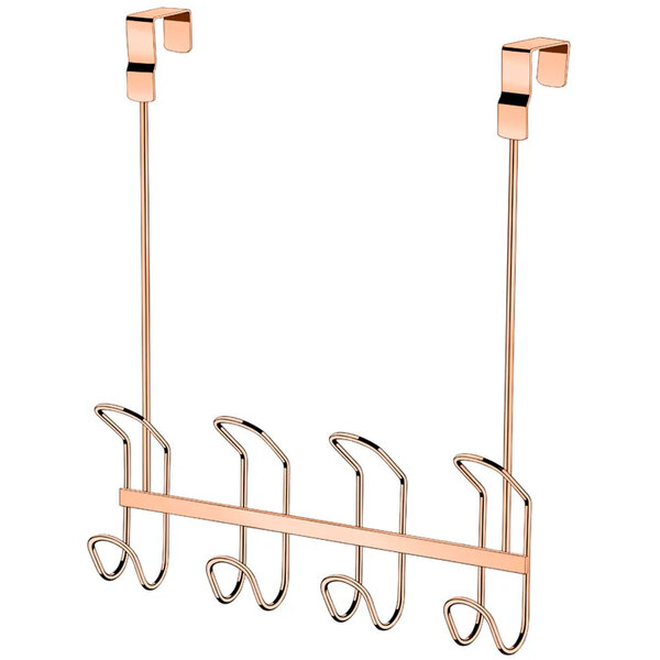 Suporte Multiuso Pendurador Para Porta Rosé Gold Organizare F