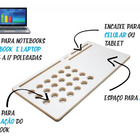 Suporte Notebook + Apoio Em Mdf Branco 28x55