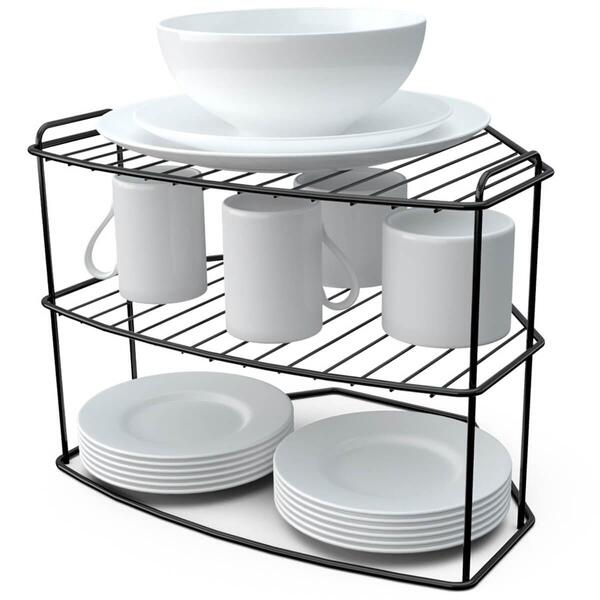 Suporte Organizador De Armário Porta Pratos Vertical Aramado