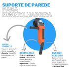 Suporte Organizador De Parede Para Esmerilhadeira Esmeril Lix