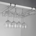 Suporte Organizador Encaixe Armário Porta Taças Suspenso Crom