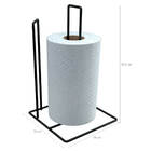 Suporte Organizador Porta Papel Toalha  Aramado Preto De Mesa