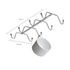 Suporte Organizador Porta Xícaras E Canecas Cromado