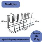 Suporte P/ Tampas Formas E Travessas Elegance Preto Dicarlo