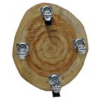 Suporte P/ Vaso De Planta C/ Rodinha Tronco Enverniz.32x28cm