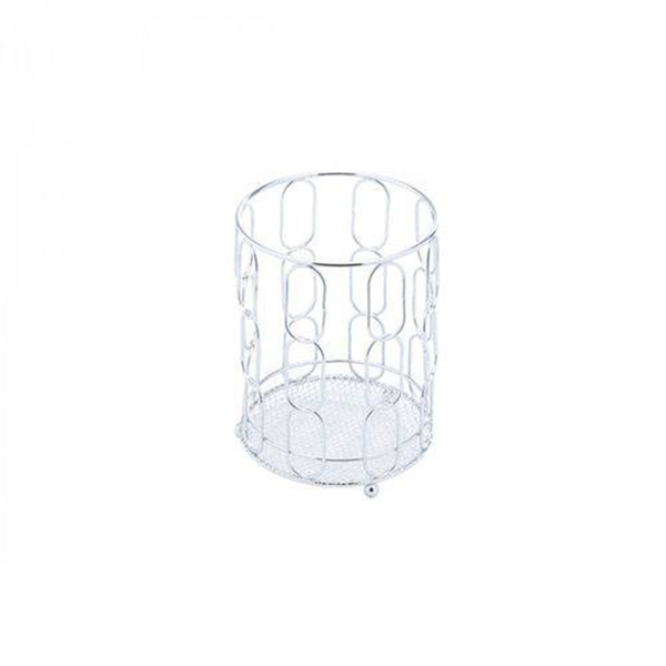 Suporte P/talheres De Ferro Cromado 12x12x16cm