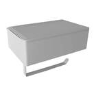 Suporte Papel Higiênico Branco 3 Em 1 Porta Lenço Umedecido C