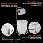 Suporte Papel Higiênico Com Lixeira 5 Litros Cromo Vitra - Br