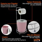 Suporte Papel Higiênico Com Lixeira 5 Litros Cromo Vitra - Ro