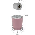 Suporte Papel Higiênico Com Lixeira 5 Litros Cromo Vitra - Ro