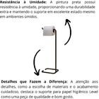 Suporte Papel Higiênico Com Lixeira De Banheiro Level Preto